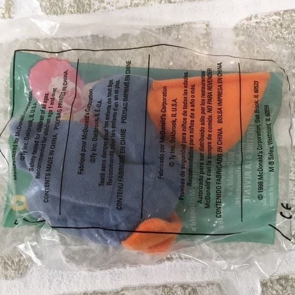 VINTAGE Ty McDonalds Beanie Scoop the Pelican 1998 #8 in original plastic - Picture 1 of 3